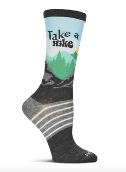 Take A Hike Bamboo Crew Socks