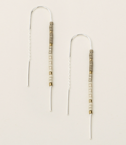 Silver Miyuki Thread Earring