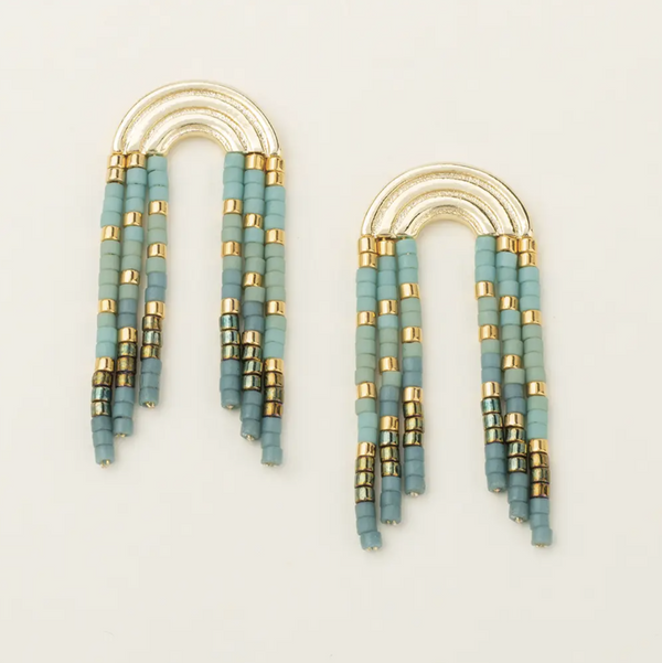 Chromacolor Miyuki Turquoise Fringe Earring