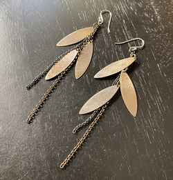 Mini Metal Feather Earring