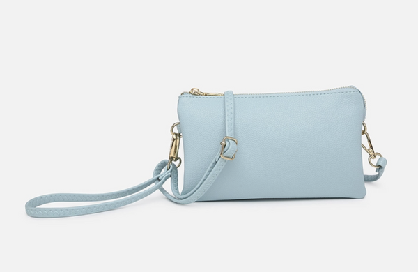 Ice Blue Compartment Crossbody Bag