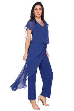 Royal Overlay Jumpsuit