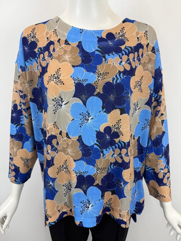 Blue Multi Floral Top