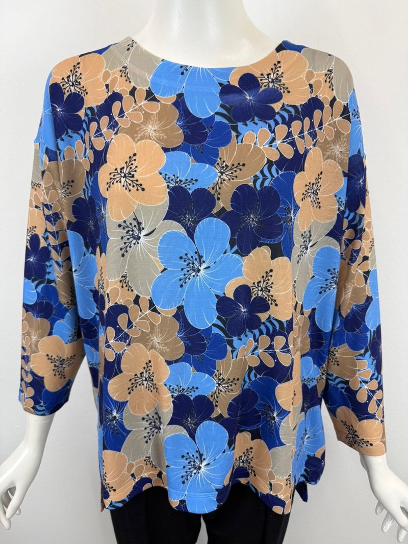 Blue Multi Floral Top
