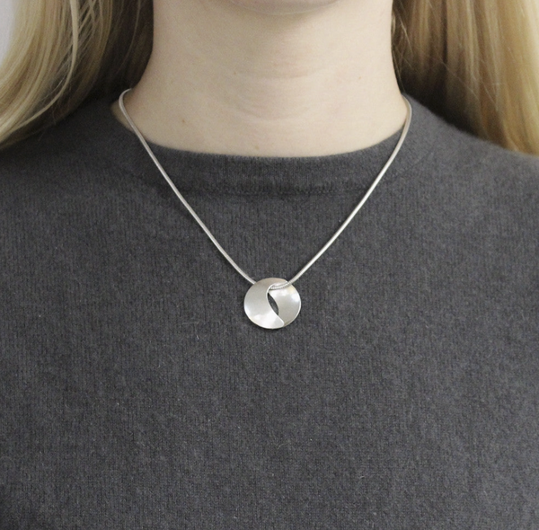 Silver Cresents Necklace