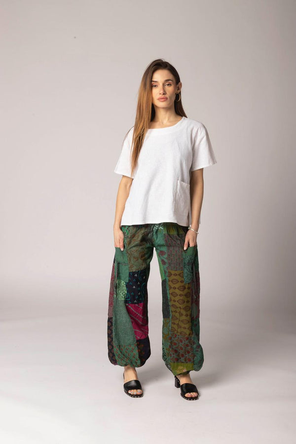 Patch Work Casual Pant