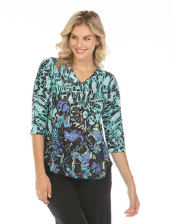 Lagoon Floral Top