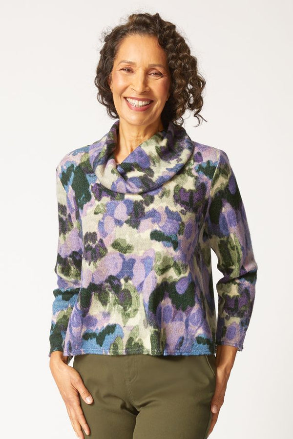 Aspen Brushstroke Cowl Top