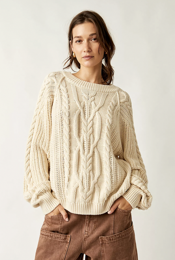 Natural Cable Knit Sweater