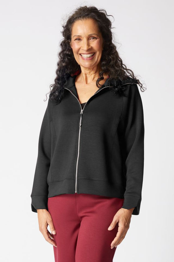 Black Passport Zip Jacket