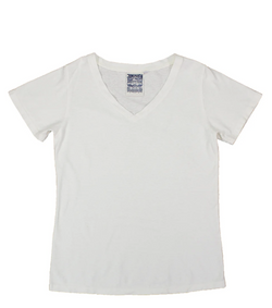 White Hemp V-Neck Top