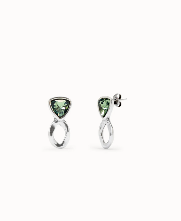 Green Crystal Drop Earring