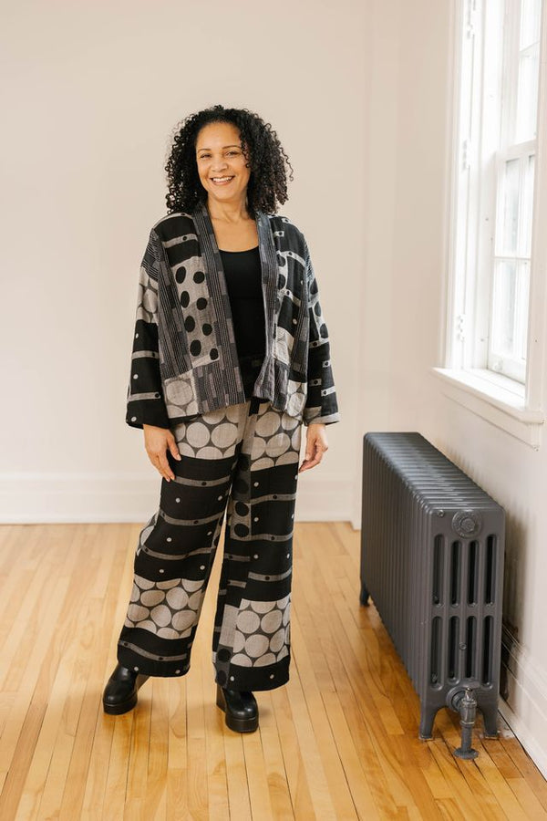 Lara Grey & Black Mix Cardigan