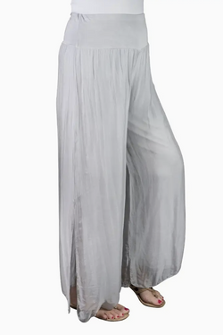 Pearl Silk Side Slit Pant