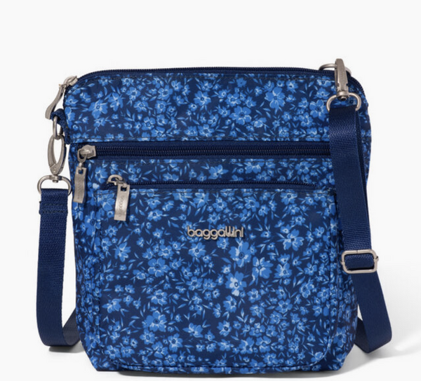 Navy Petal Pocket Bag