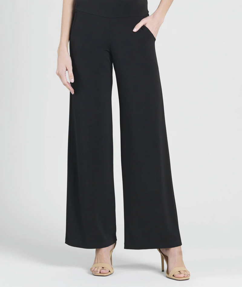 Wide-Leg Black Pocket Pant