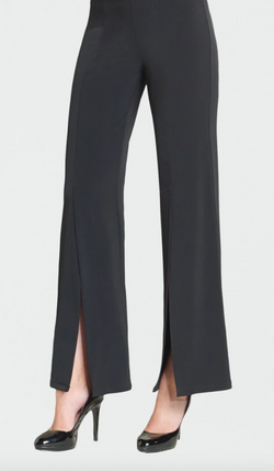 Black Slit Front Pant