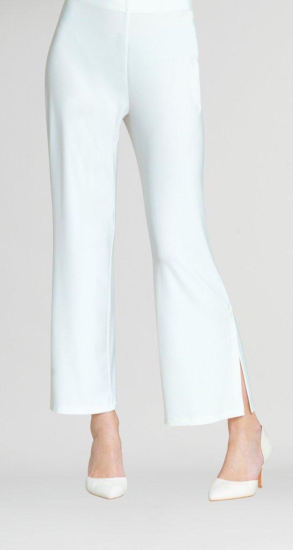 Ivory Side Slit Ankle Pant