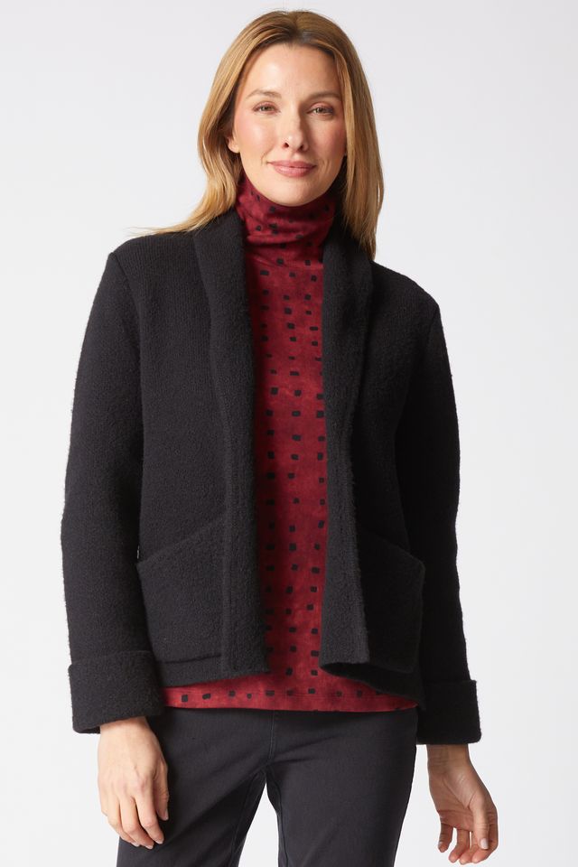 Black Open Pocket Cardi