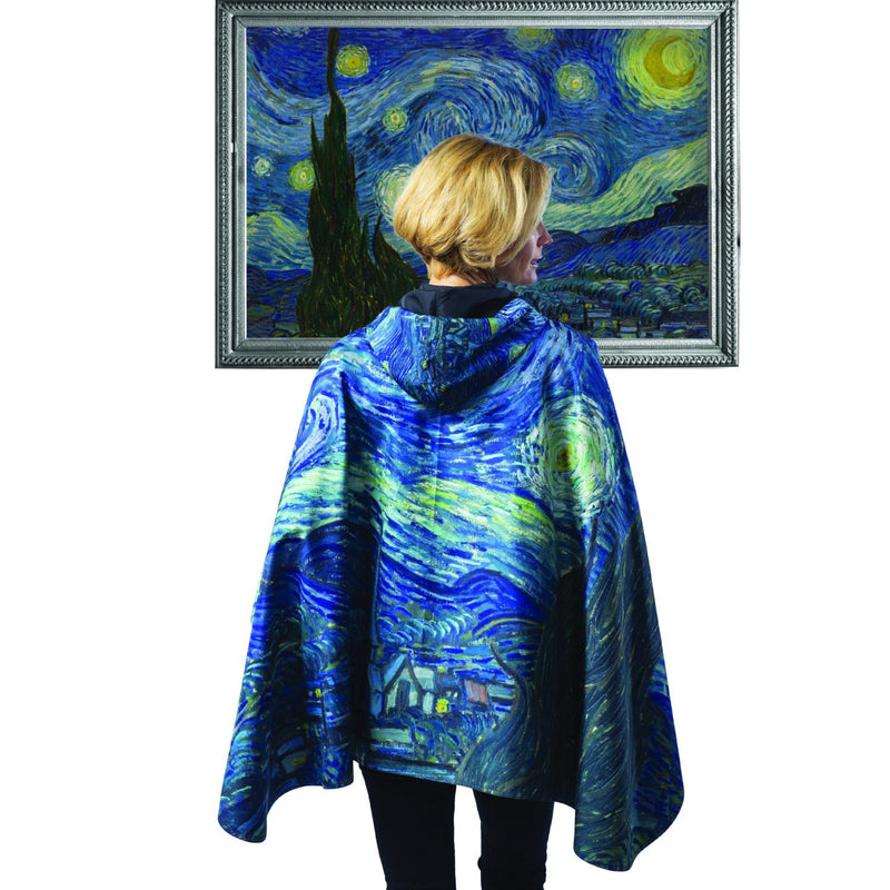 Van Gogh Starry Night Rain Poncho