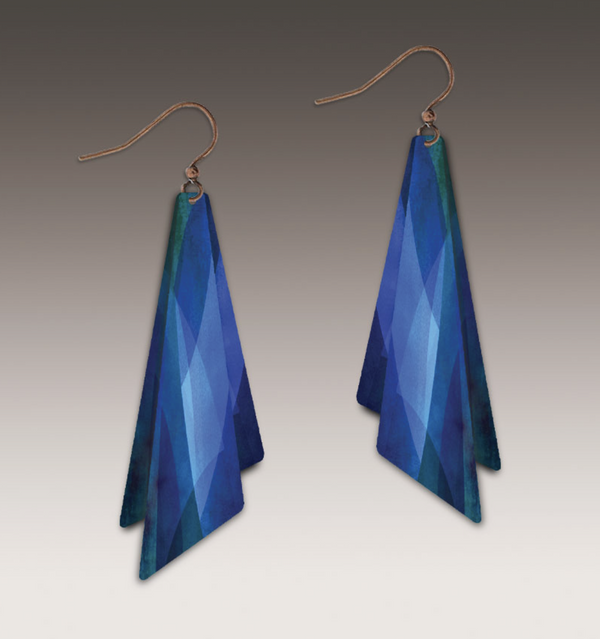 Blue Wing 2 Angle Earring