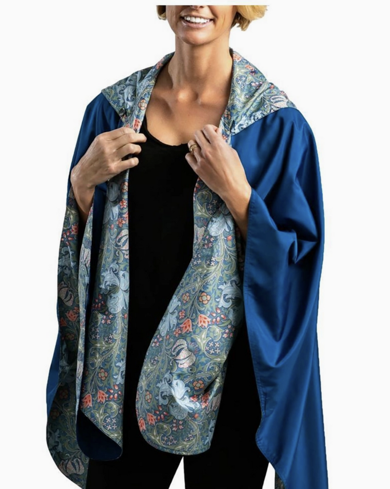 William Morris Bluebell Lily Rain Poncho