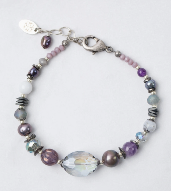 Amethyst Blue Lace & Agate Bracelet