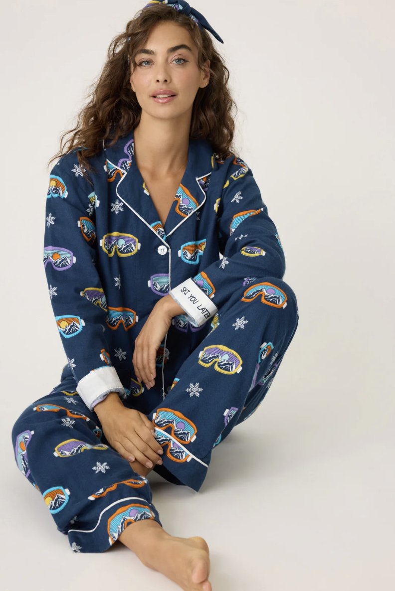 Ski You Later Flannel PJ Set