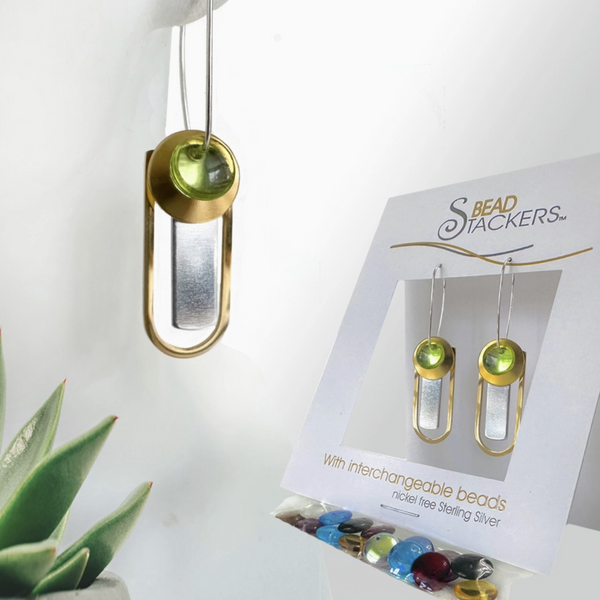 Oval Interchangeable Bead Earring