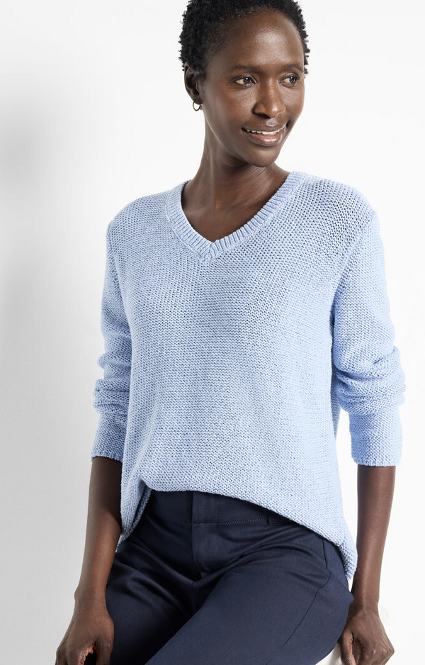 Powder Blue Crimpy Cord Sweater