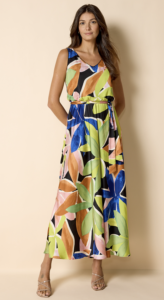 Green Blooms Bianca Dress