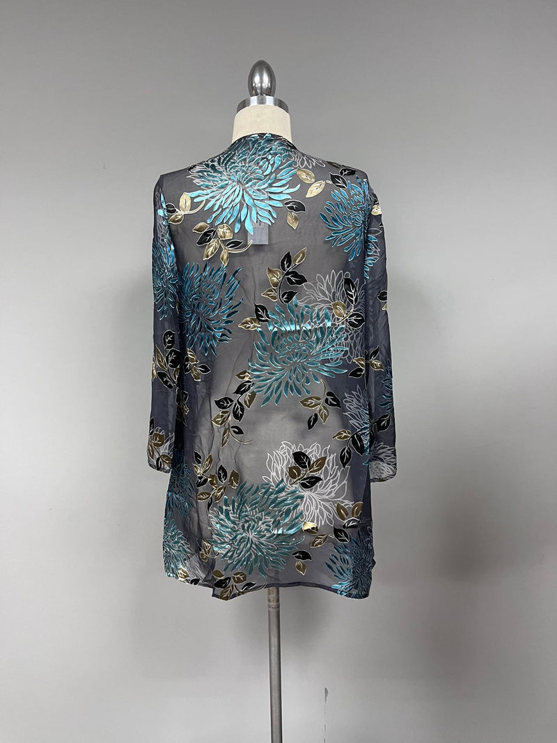 Silk Mums Teal Blue Jacket