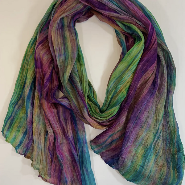 Multi Silk Watercolor Scarf