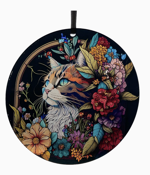 Colorful Cat Window Ornament