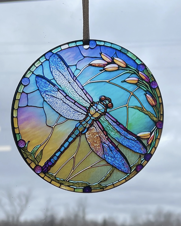 Blue Dragonfly Window Ornament