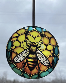 Honeycomb Bee Window Ornament