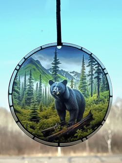 Black Bear Window Ornament