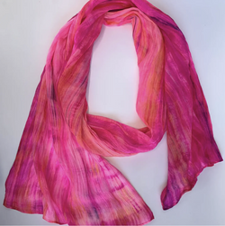 Silk Fuchsia & Purple Scarf