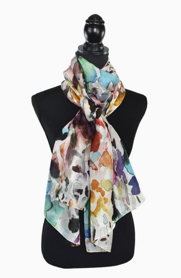 Cyndi Colorful Silk Scarf
