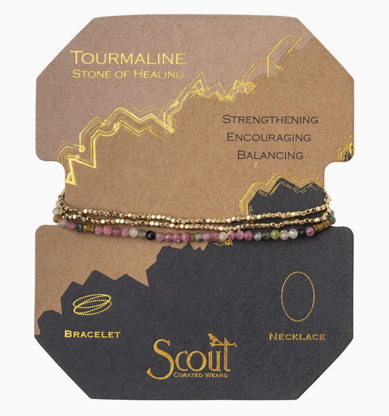 Tourmaline Beaded Stacking Bracelet