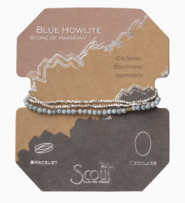 Blue Howlite Beaded Stacking Bracelet