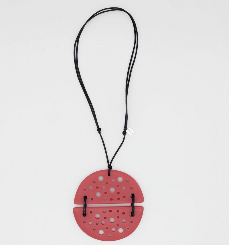 Coral Symmetry Pendant Necklace