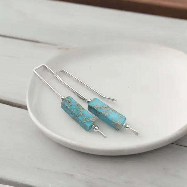 Turqouise Sterling Silver Threader Earring