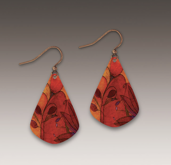 Red Foliage Earring