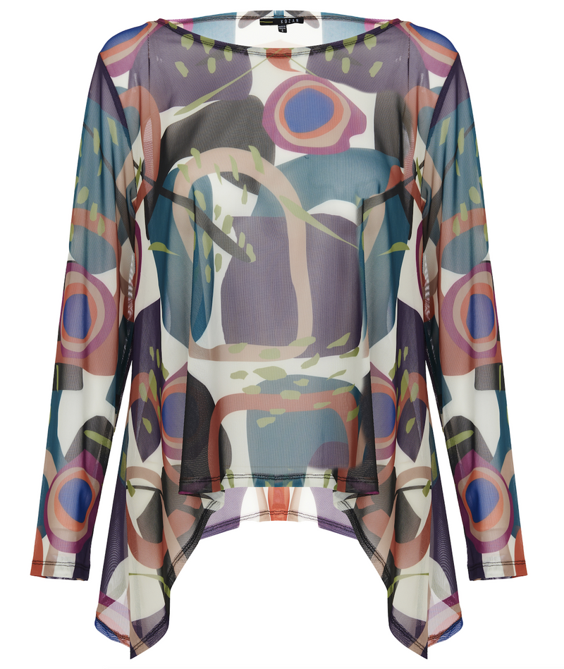 Purple Abstract Mesh Topper