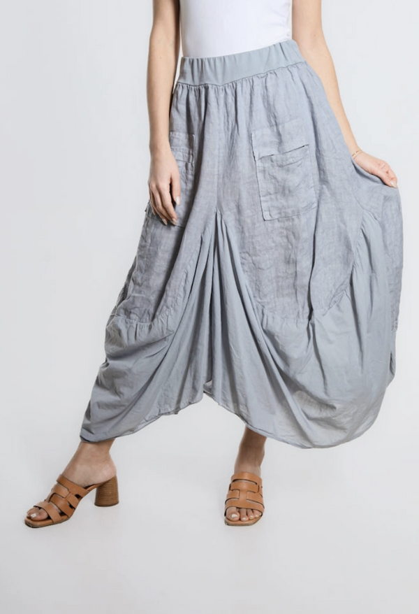 Grey Bunched Pocket Skirt