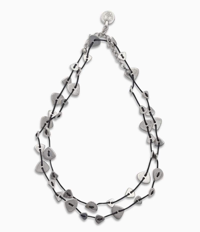 Silver Long Triangle Necklace