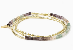 Twilight Gold Ombre Stone Wrap Bracelet
