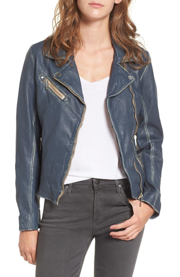 Distressed Leather Jacket