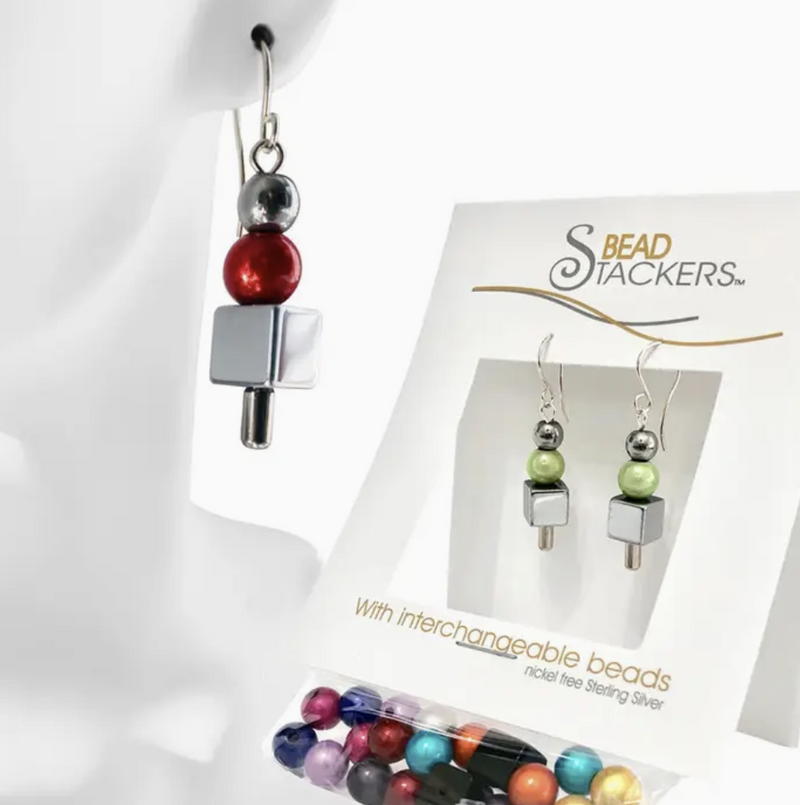 Cube Dangle Interchangeable Bead Earring